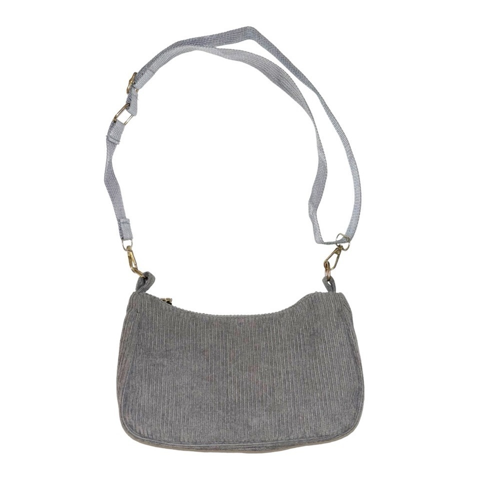 Gray Corduroy shoulder bag